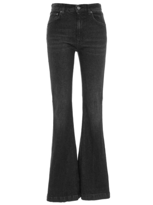 Dondup Pantalone Olivia Bootcut Jeans, Black/Grey Wash 